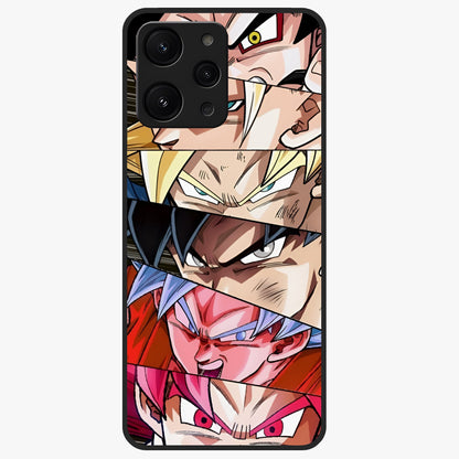 Anime Character Glass Case showing flat back view with vibrant anime artwork and glossy glass finish.