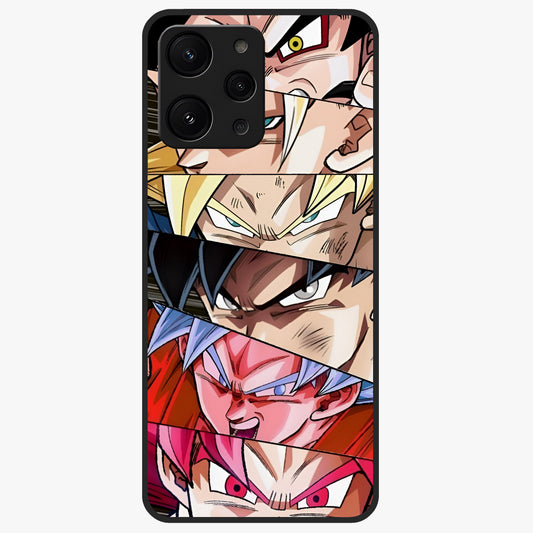 Anime Character Glass Case showing flat back view with vibrant anime artwork and glossy glass finish.