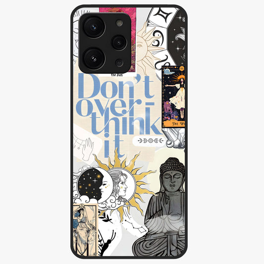 Ethereal Thoughts Glass Case showing flat back view with dreamy artistic artwork and glossy glass finish.