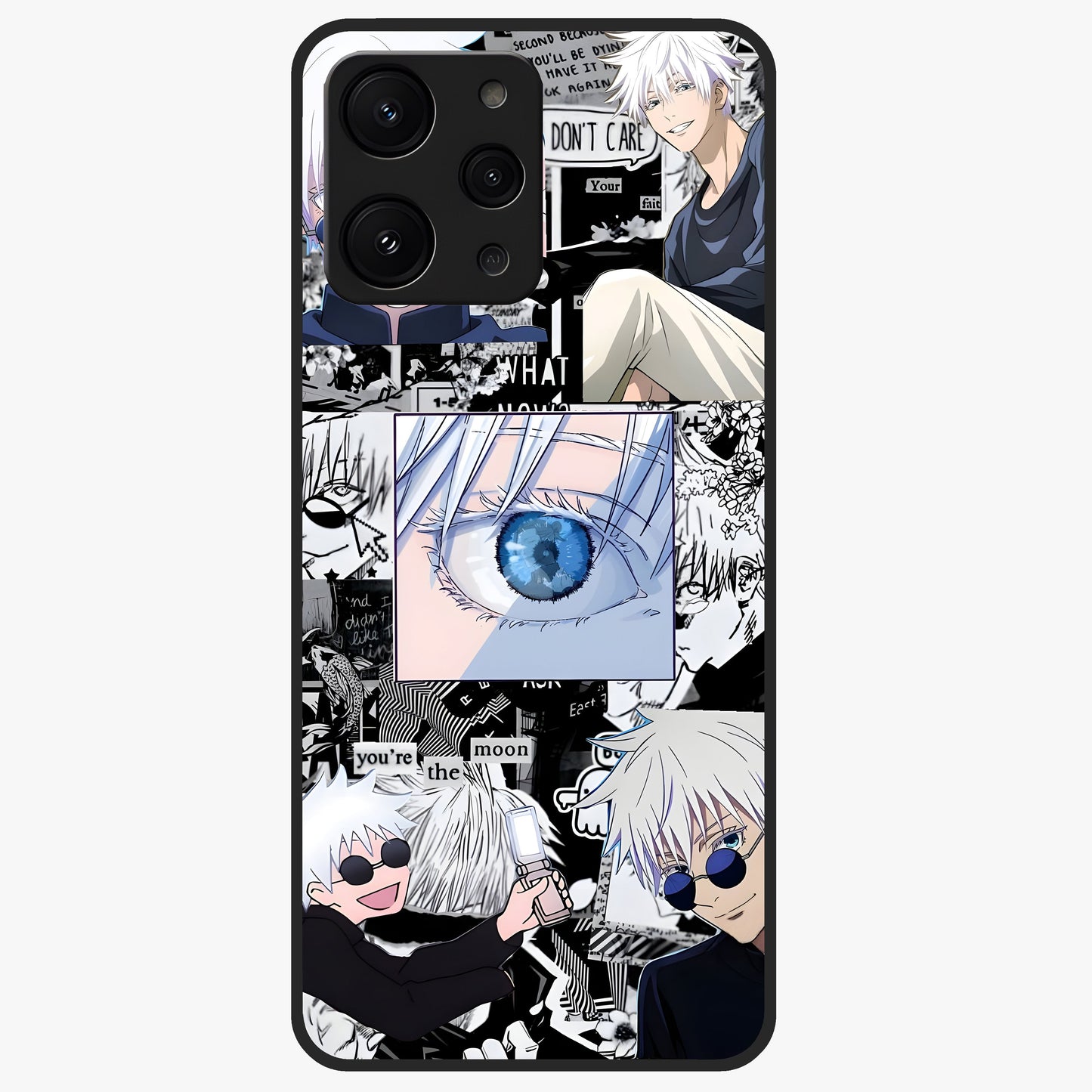Infinity Sorcerer Chaos Glass Case showing flat back view with mystical sorcerer themed artwork and glossy glass finish.