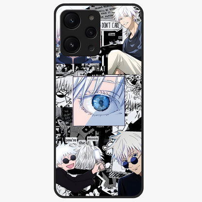 Infinity Sorcerer Chaos Glass Case showing flat back view with mystical sorcerer themed artwork and glossy glass finish.