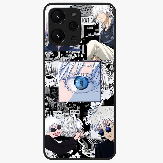 Infinity Sorcerer Chaos Glass Case showing flat back view with mystical sorcerer themed artwork and glossy glass finish.