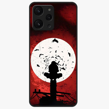 Itachi Limited Edition Naruto Anime Glass Case showing flat back view with iconic anime character artwork and glossy glass finish.