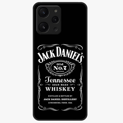 Vintage Whiskey Heritage Glass Case showing flat back view with classic whiskey inspired artwork and glossy glass finish.