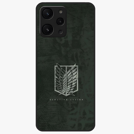 Wings Of Freedom Glass Case showing flat back view with symbolic wings artwork and glossy glass finish.
