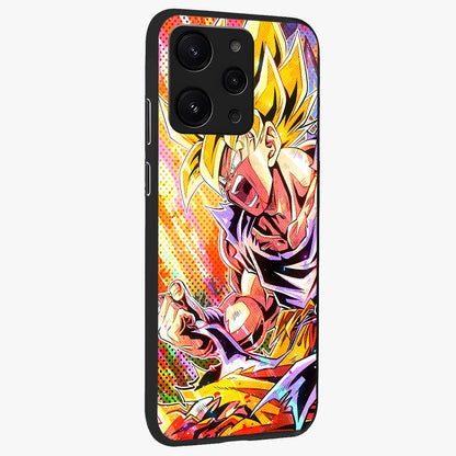 Firing Goku Glass Case upright view showcasing energetic anime artwork with bold warrior theme.