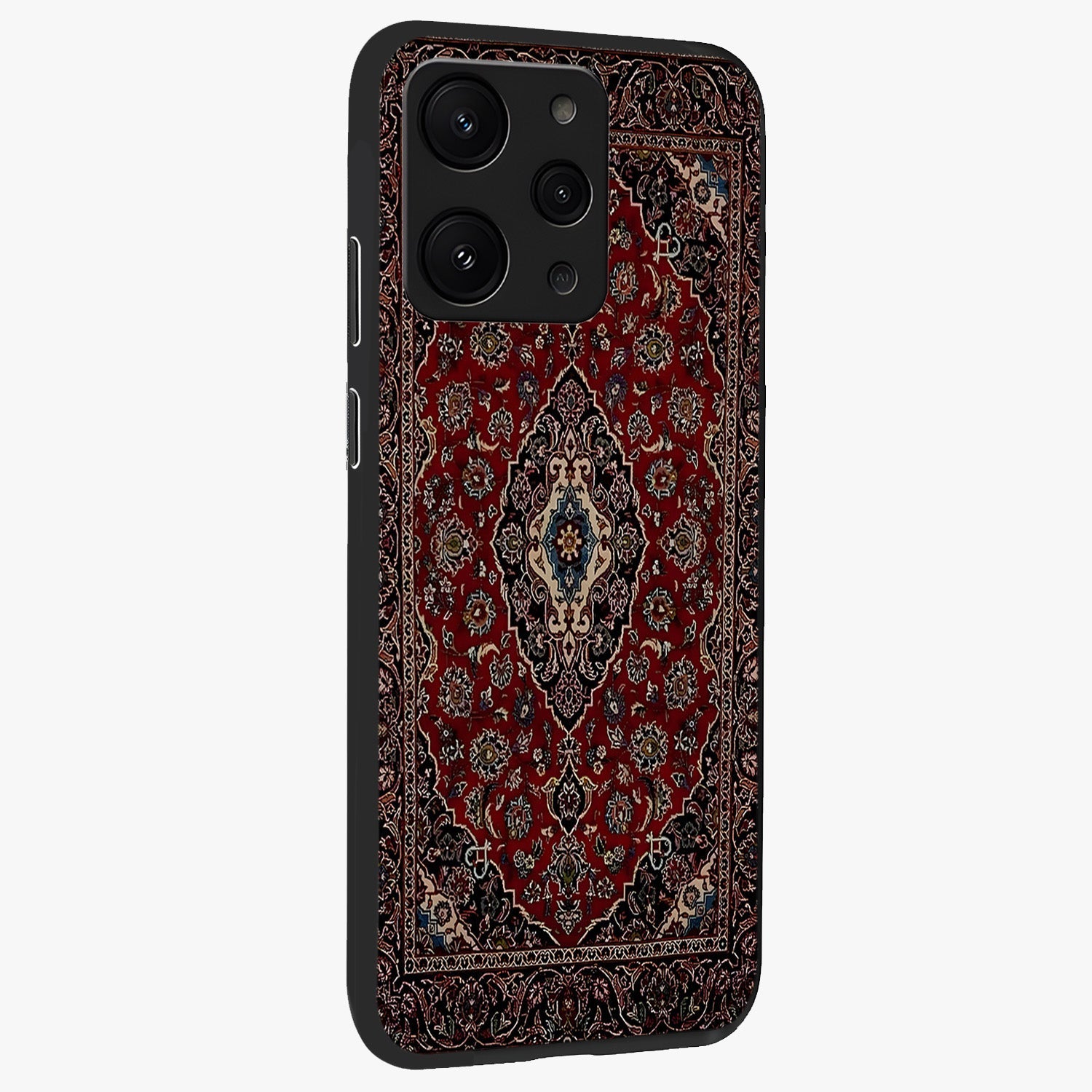 Heritage Carpet Royale Glass Case upright view showcasing detailed ornamental artwork with luxurious traditional theme.