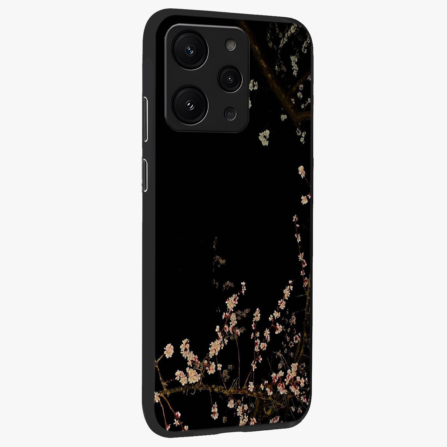 Petal Moon Light With Custom Name Glass Case upright view showcasing elegant floral moon artwork with personalized aesthetic.
