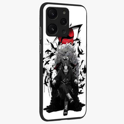 Uchiha Shadow Throne Glass Case upright view showcasing magical underwater galaxy artwork with vibrant cosmic theme.
