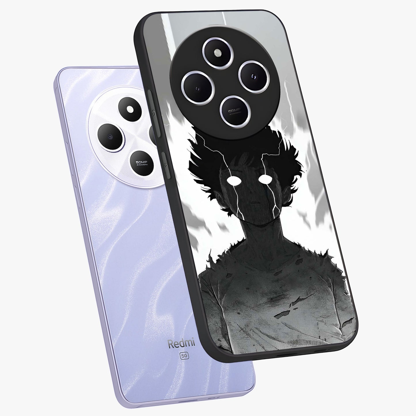 Awakened Inner Rage Glass Case displayed in angled mockup highlighting powerful graphic design and bold artistic theme.