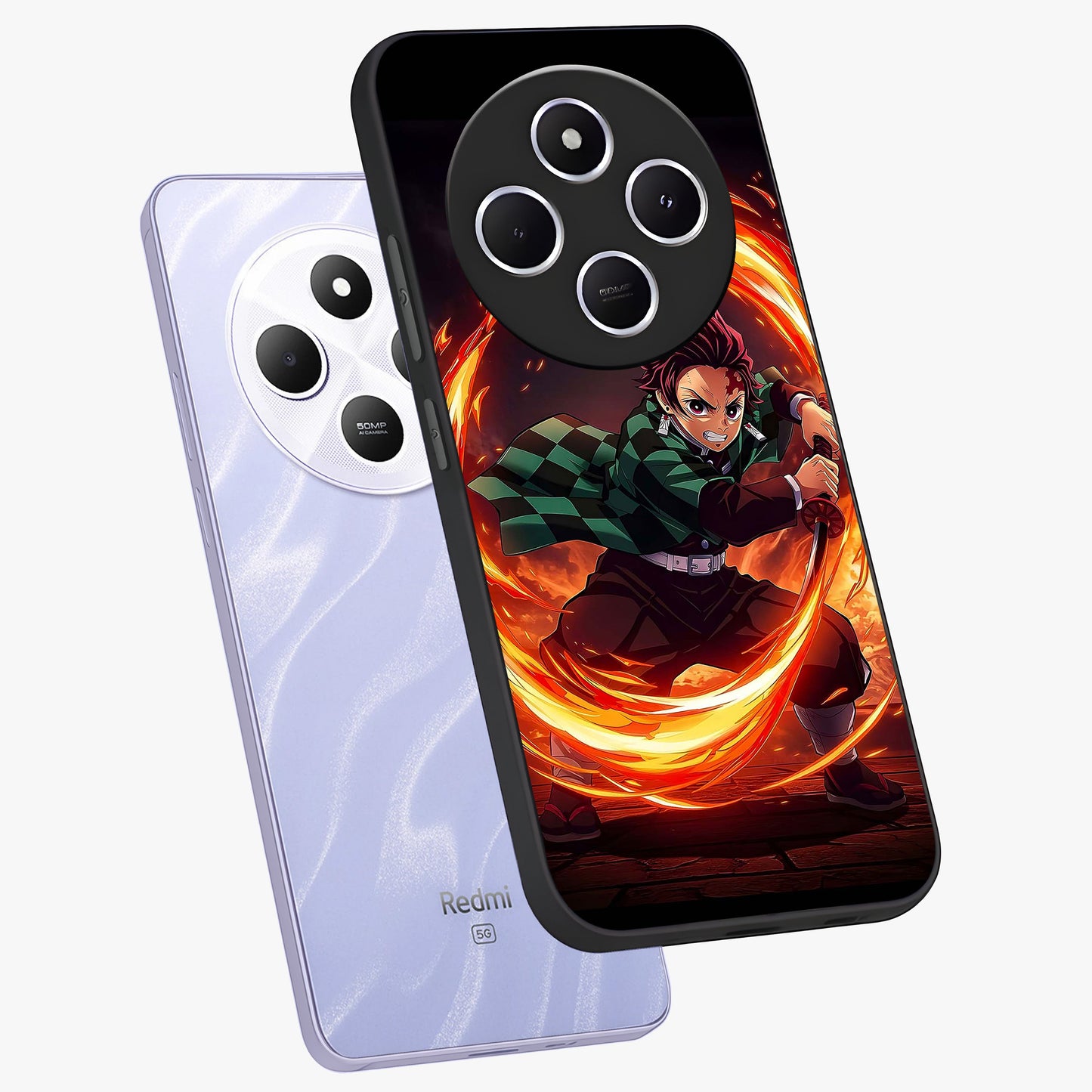 Blazing Sword Resolve Glass Case displayed in angled mockup highlighting powerful sword illustration and bold fantasy theme.
