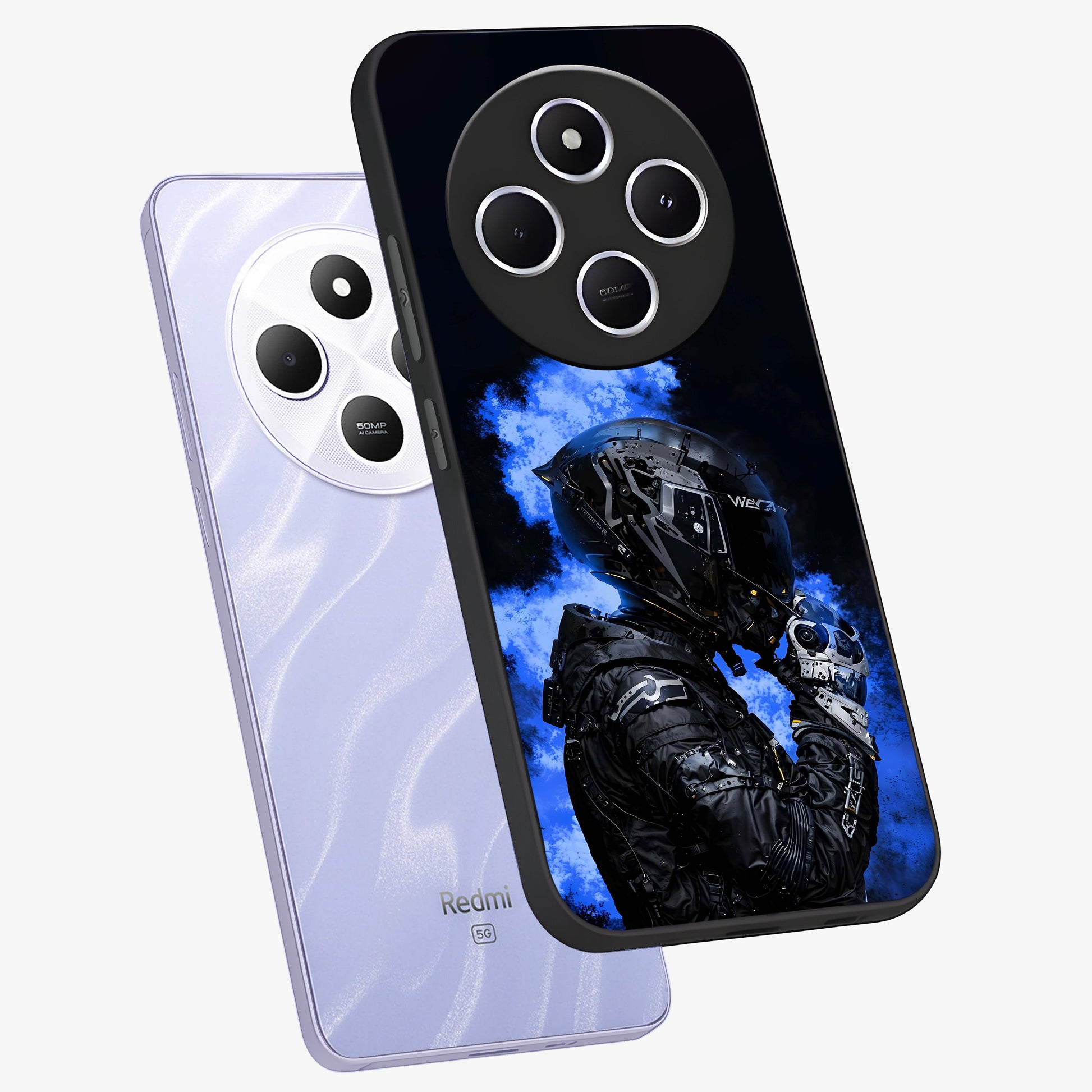 Cyber Sentinel Protocol Glass Case displayed in angled mockup highlighting digital cyber design with sci-fi aesthetic style.