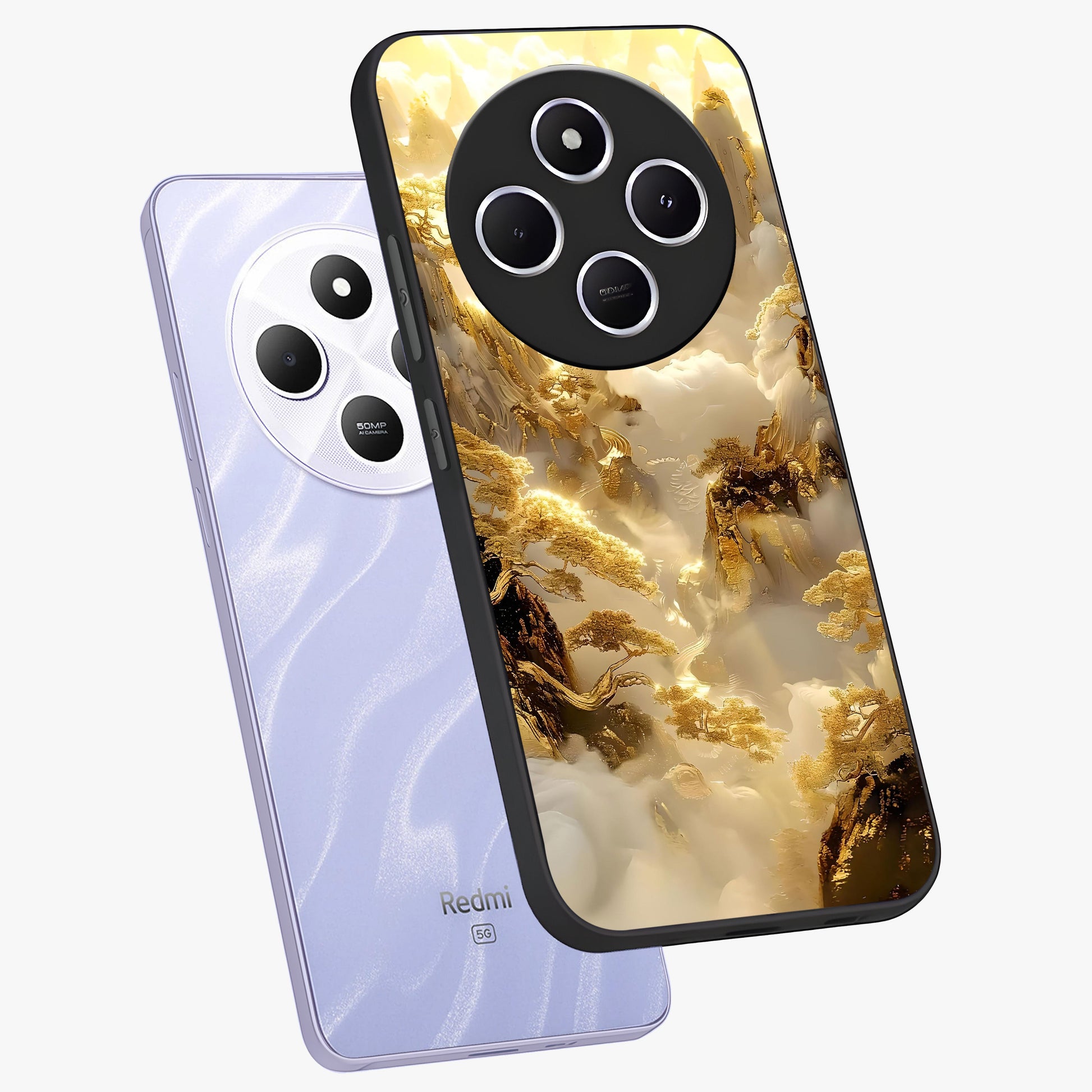 Gates Of Illumination Glass Case displayed in angled mockup highlighting radiant portal inspired design with fantasy aesthetic.