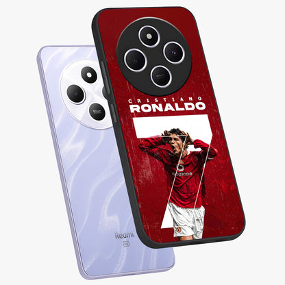Goal Celebration Legacy Glass Case displayed in angled mockup highlighting energetic sports celebration design with bold athletic theme.