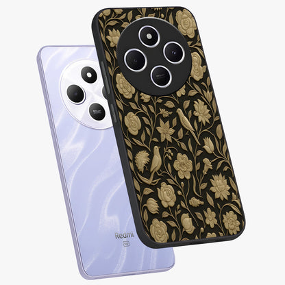 Golden Evil Eye Mandala Glass Case displayed in angled mockup highlighting protective evil eye symbol with golden mandala design.