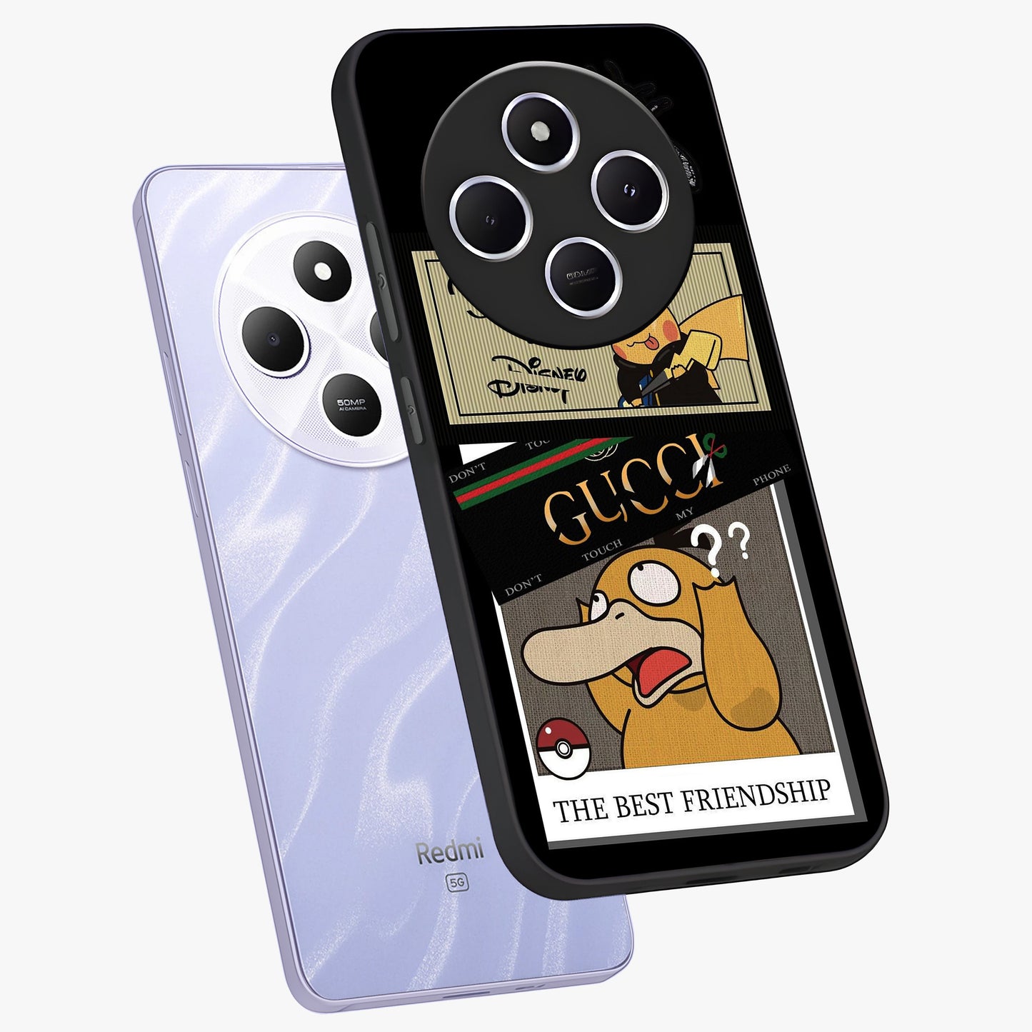 Gucci Play Mashup Glass Case displayed in angled mockup highlighting stylish fashion mashup design with bold aesthetic.