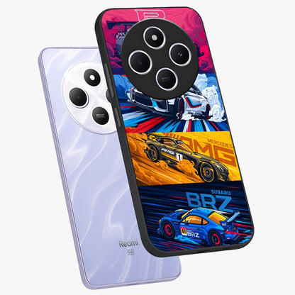 JDM Sports Car Glass Case displayed in angled mockup highlighting sleek Japanese racing car design with automotive aesthetic.