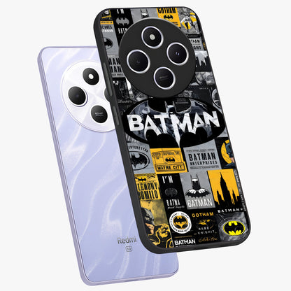 Knight Gotham Rise Glass Case displayed in angled mockup highlighting powerful knight silhouette design with dramatic aesthetic.