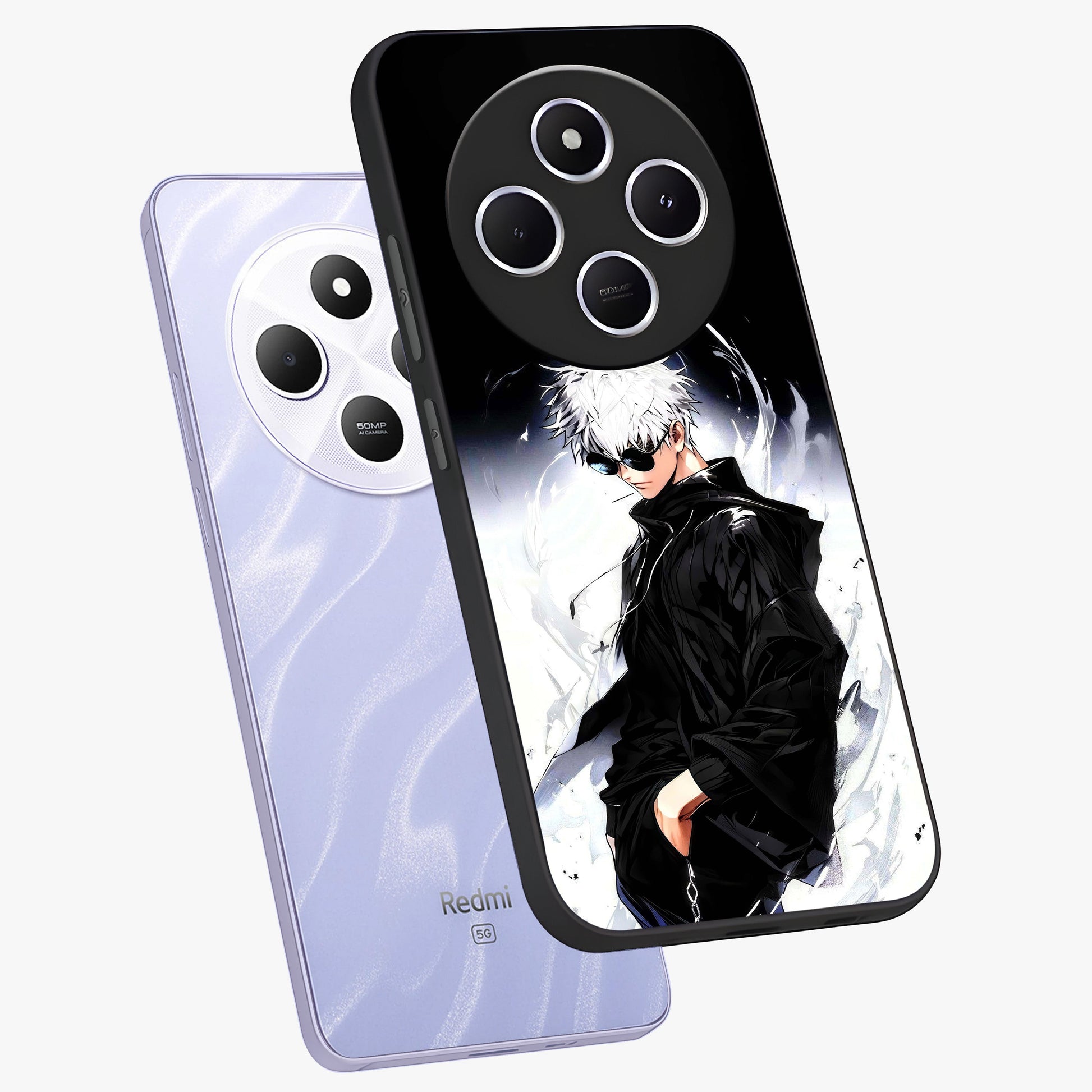 Limitless Shadow King Glass Case displayed in angled mockup highlighting dramatic dark hero design with intense aesthetic.
