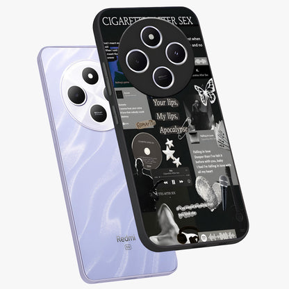 Midnight Love Echo Glass Case displayed in angled mockup highlighting elegant love inspired design with deep aesthetic style.