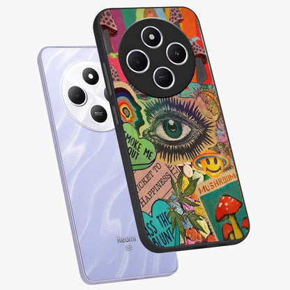 Mystic Eye Wonderland Glass Case displayed in angled mockup highlighting magical eye illustration with dreamy aesthetic.