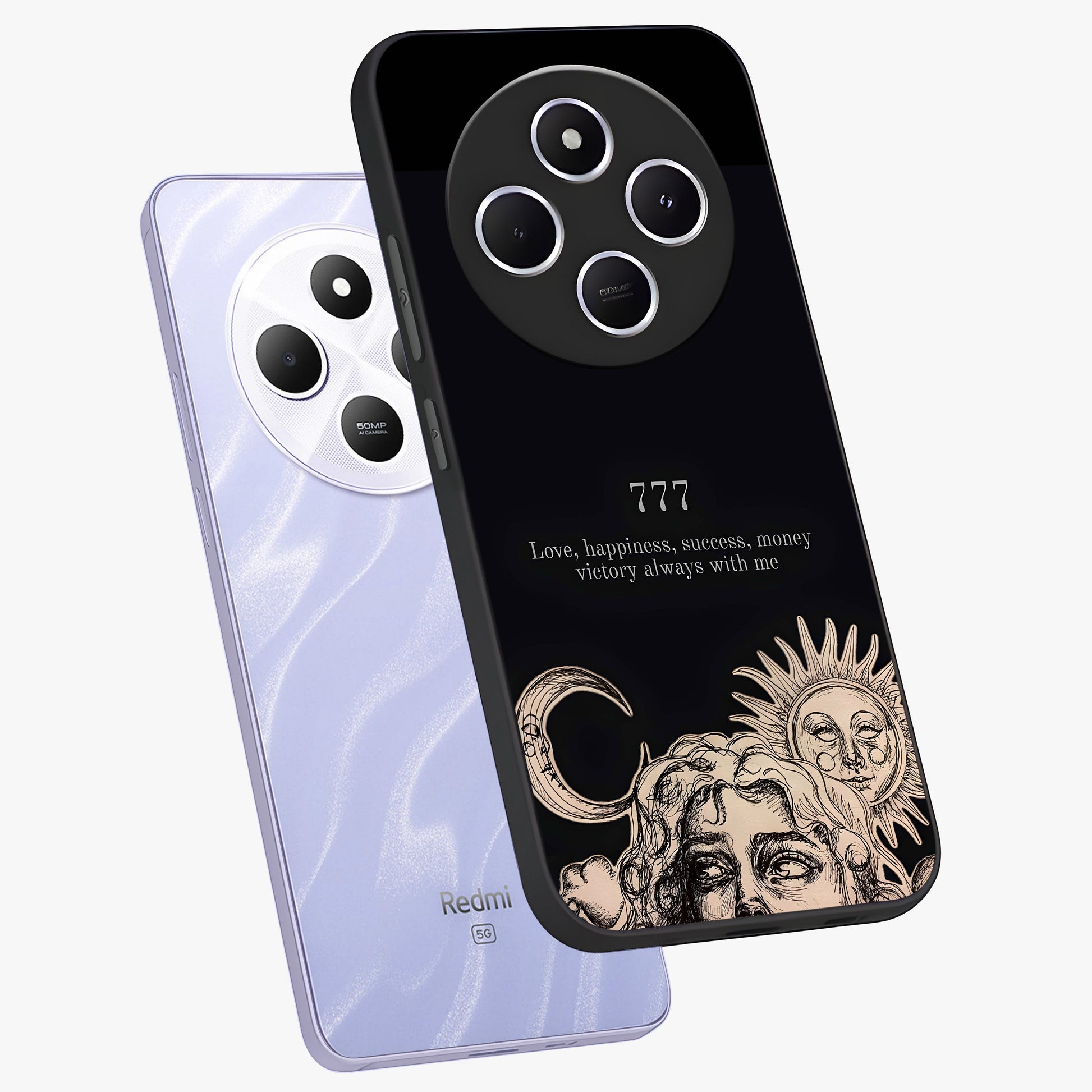 Mystic Victory Aura Glass Case displayed in angled mockup highlighting energetic aura design with bold mystical aesthetic.
