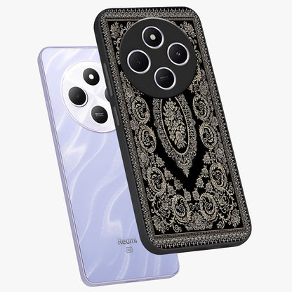 Noir Bloom Elegance Glass Case displayed in angled mockup highlighting refined flower design with stylish noir aesthetic.