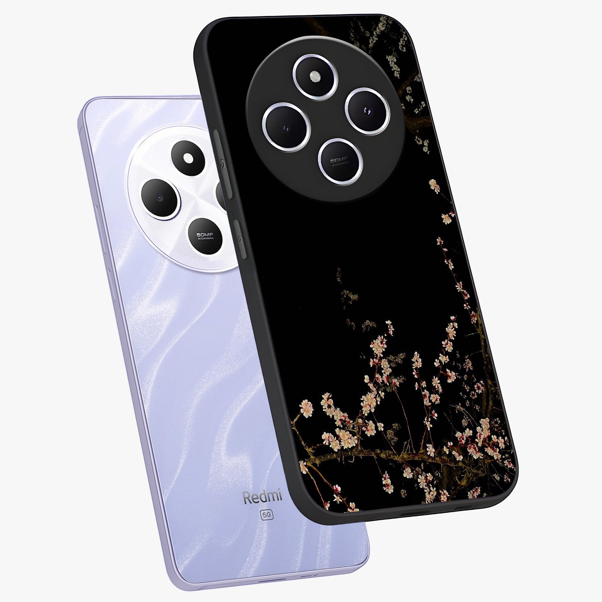 Petal Moon Light With Custom Name Glass Case displayed in angled mockup highlighting delicate petal design with custom name feature.