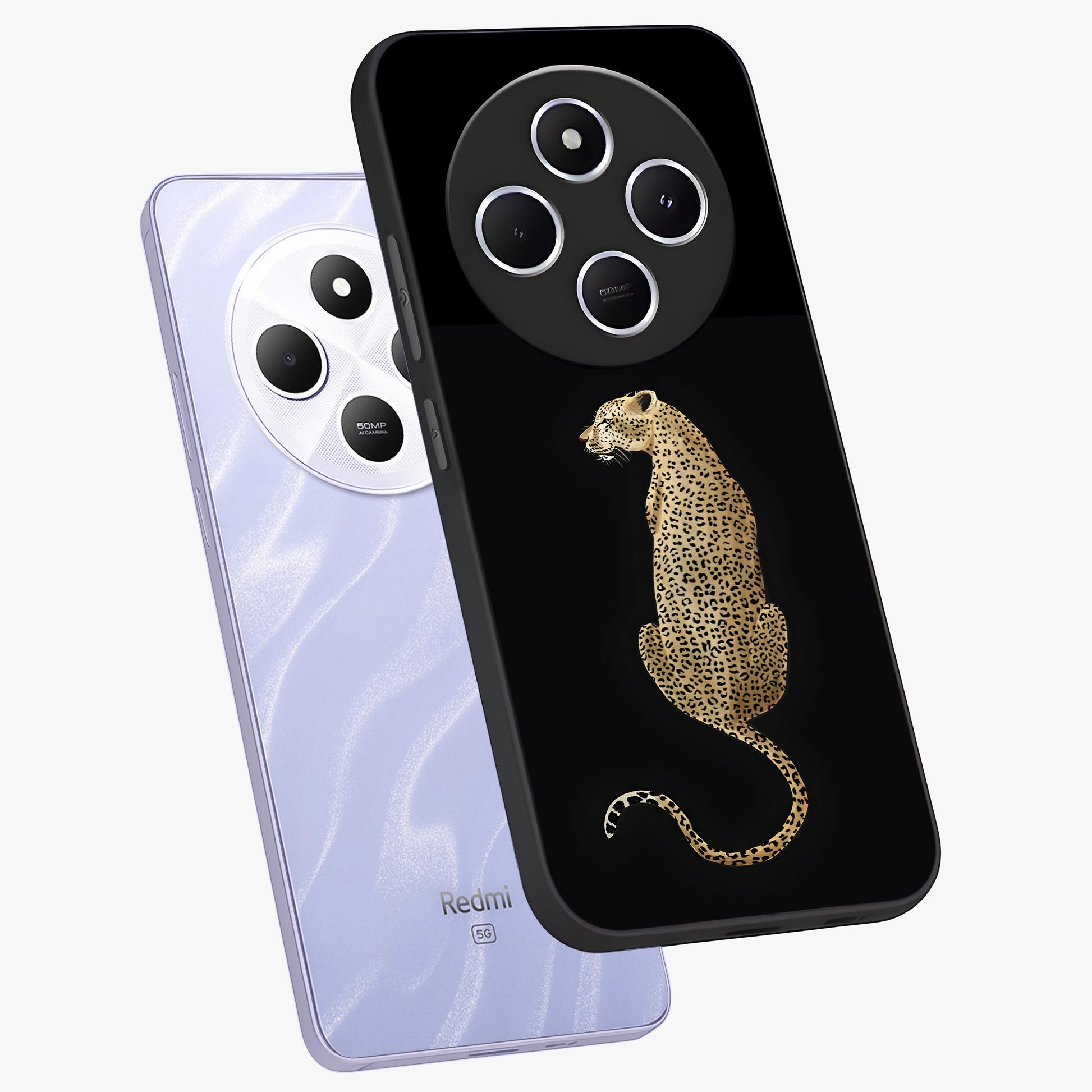 Regal Leopard Glass Case displayed in angled mockup highlighting powerful animal illustration with stylish wild aesthetic.