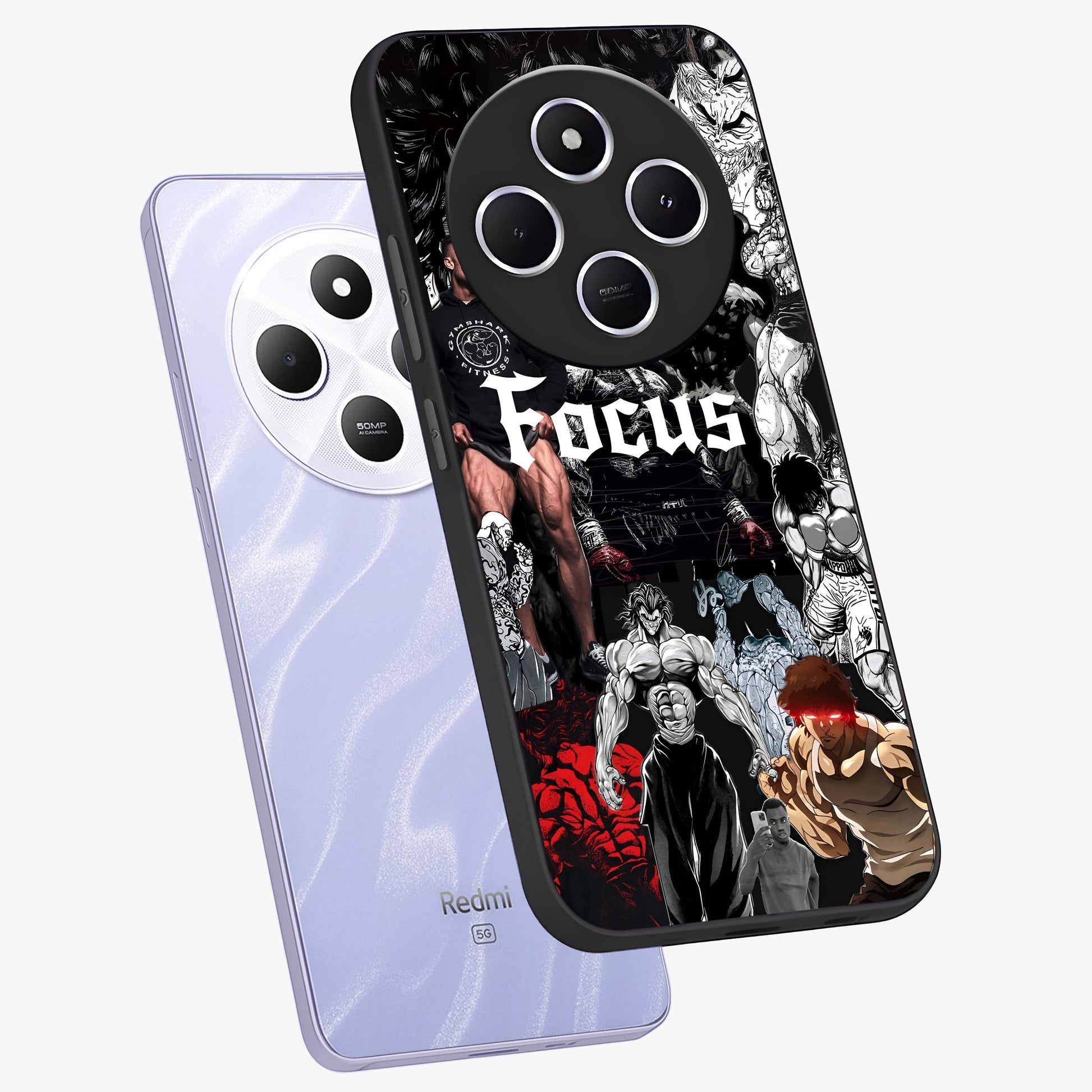 Relentless Power Focus Glass Case displayed in angled mockup highlighting bold statement design with modern aesthetic style.