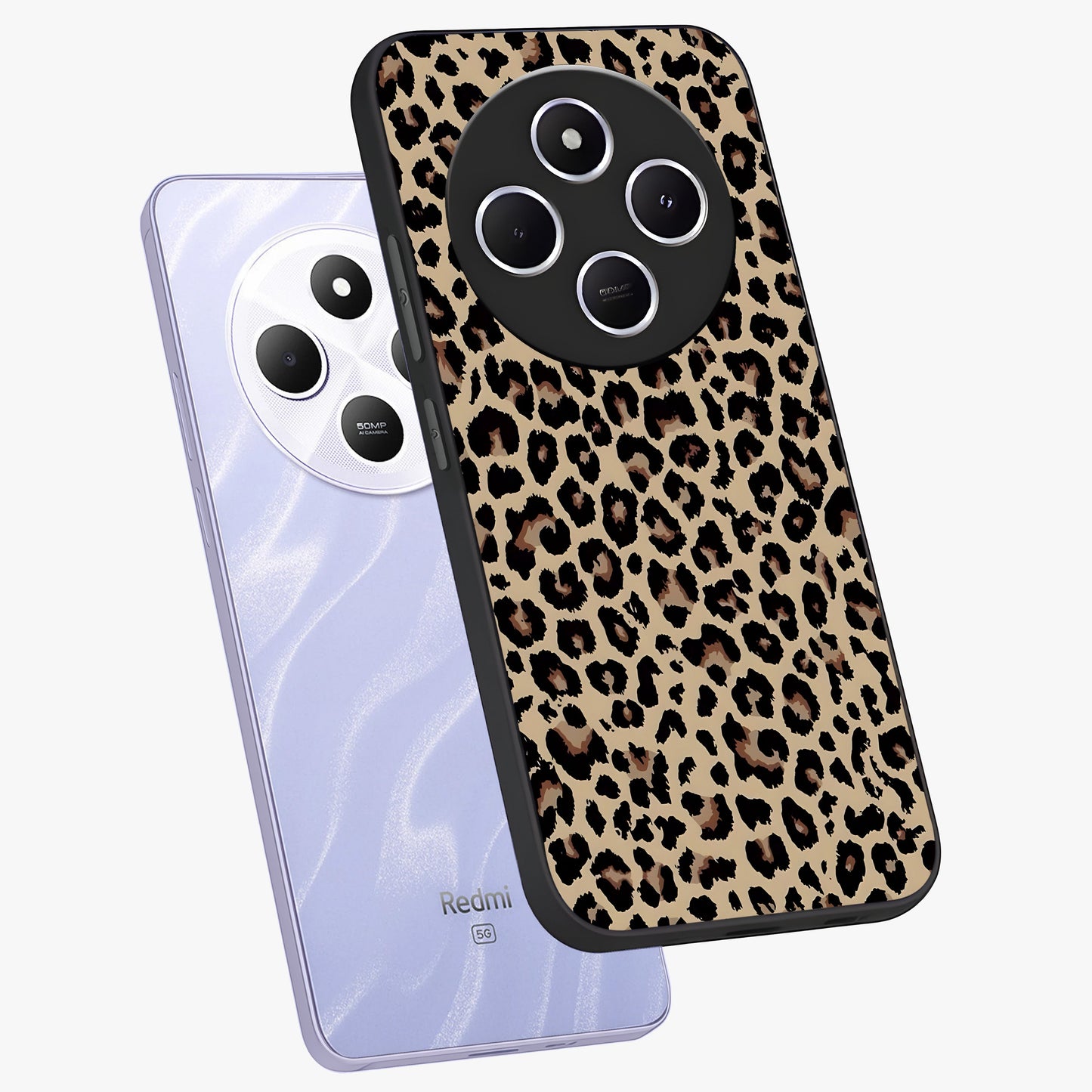 Savage Chic Pattern Glass Case displayed in angled mockup highlighting bold fashion inspired design with chic aesthetic.