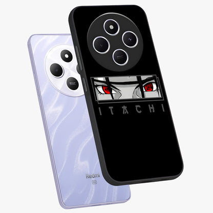 Scarlet Gaze Dominance Glass Case displayed in angled mockup highlighting intense visual design with bold scarlet aesthetic.