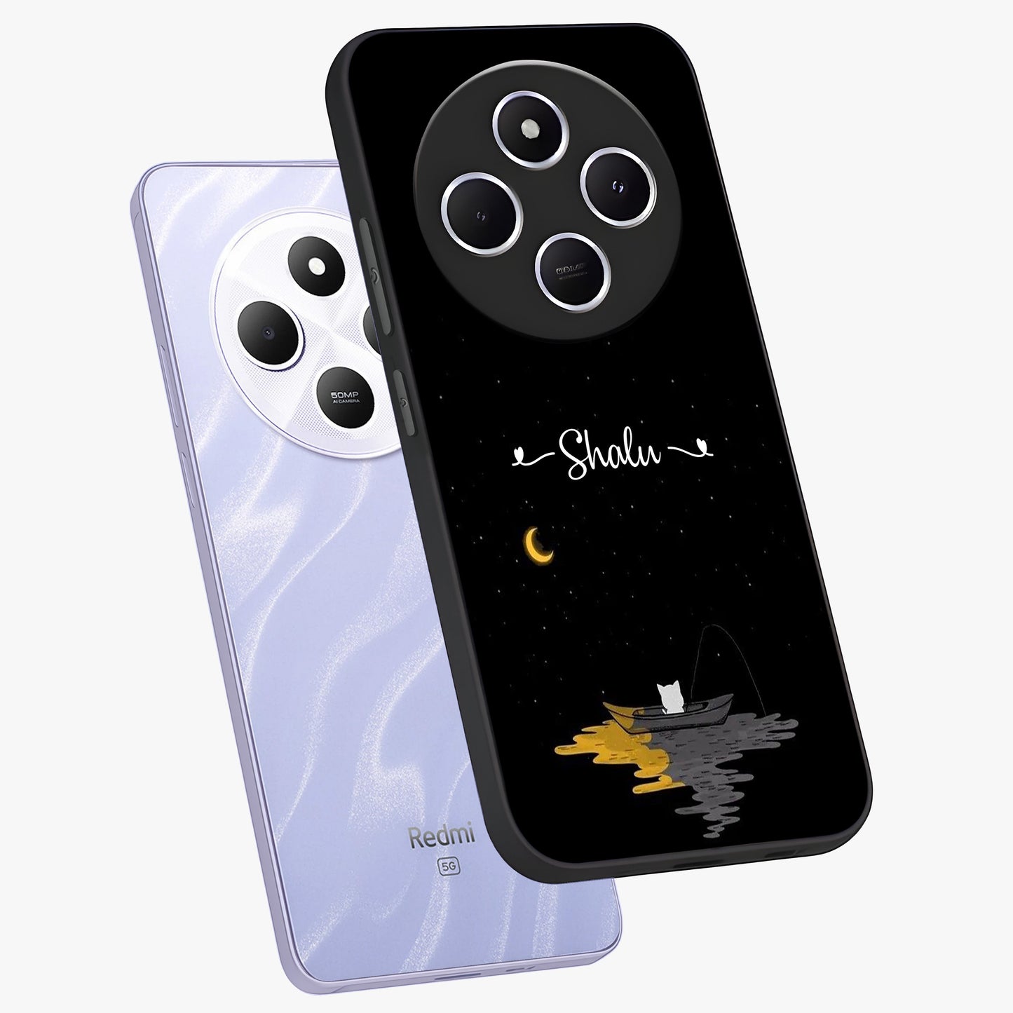 Silent Night Row Glass Case displayed in angled mockup highlighting peaceful evening design with dreamy night aesthetic.