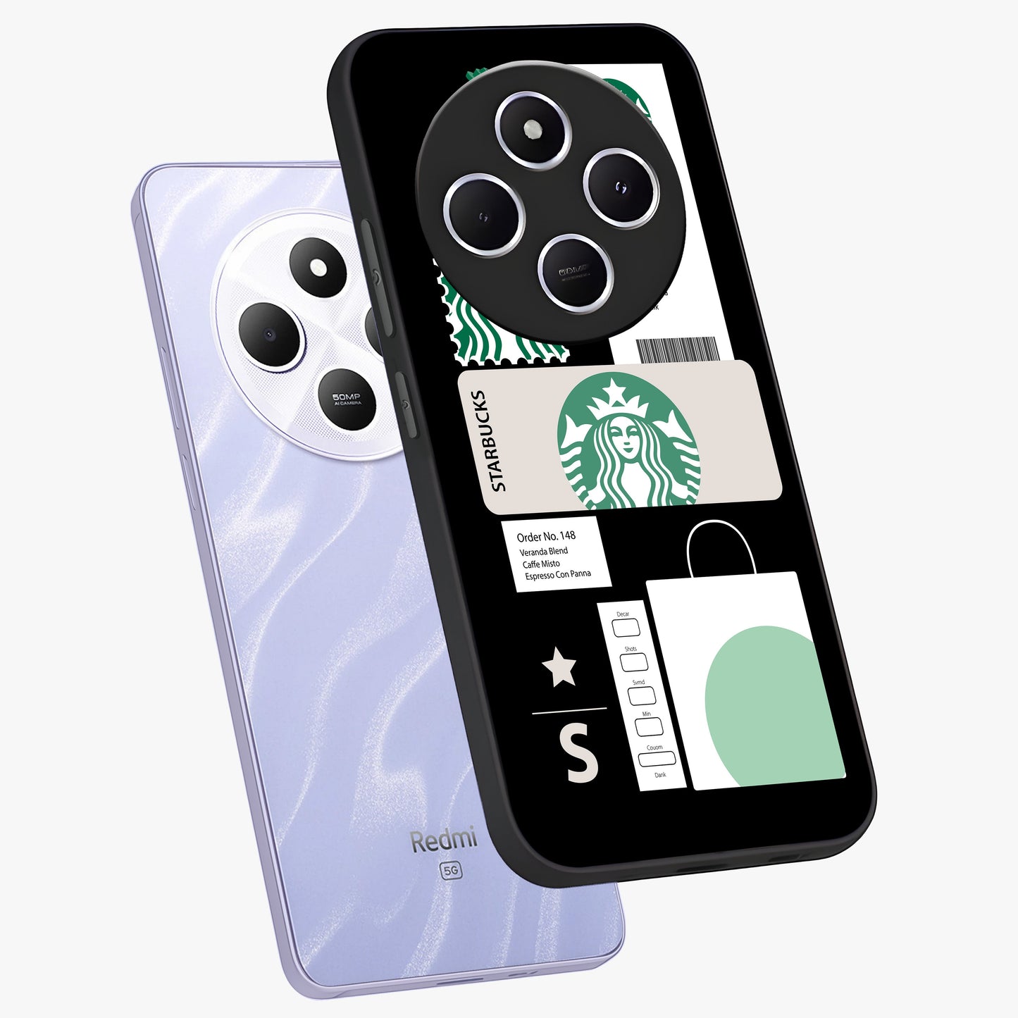 Starbucks Mocha Glass Case displayed in angled mockup highlighting stylish mocha themed design with cozy café aesthetic.