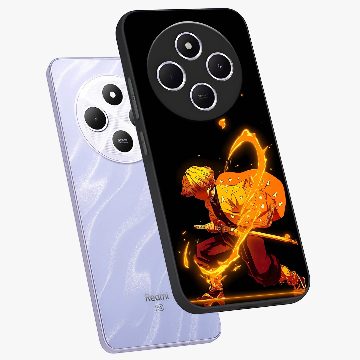 Thunder Flame Execution Glass Case displayed in angled mockup highlighting dramatic fire themed design with intense fantasy aesthetic.