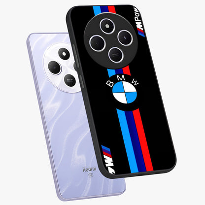Turbo BMW Beast Glass Case displayed in angled mockup highlighting sleek racing car design with bold automotive aesthetic.