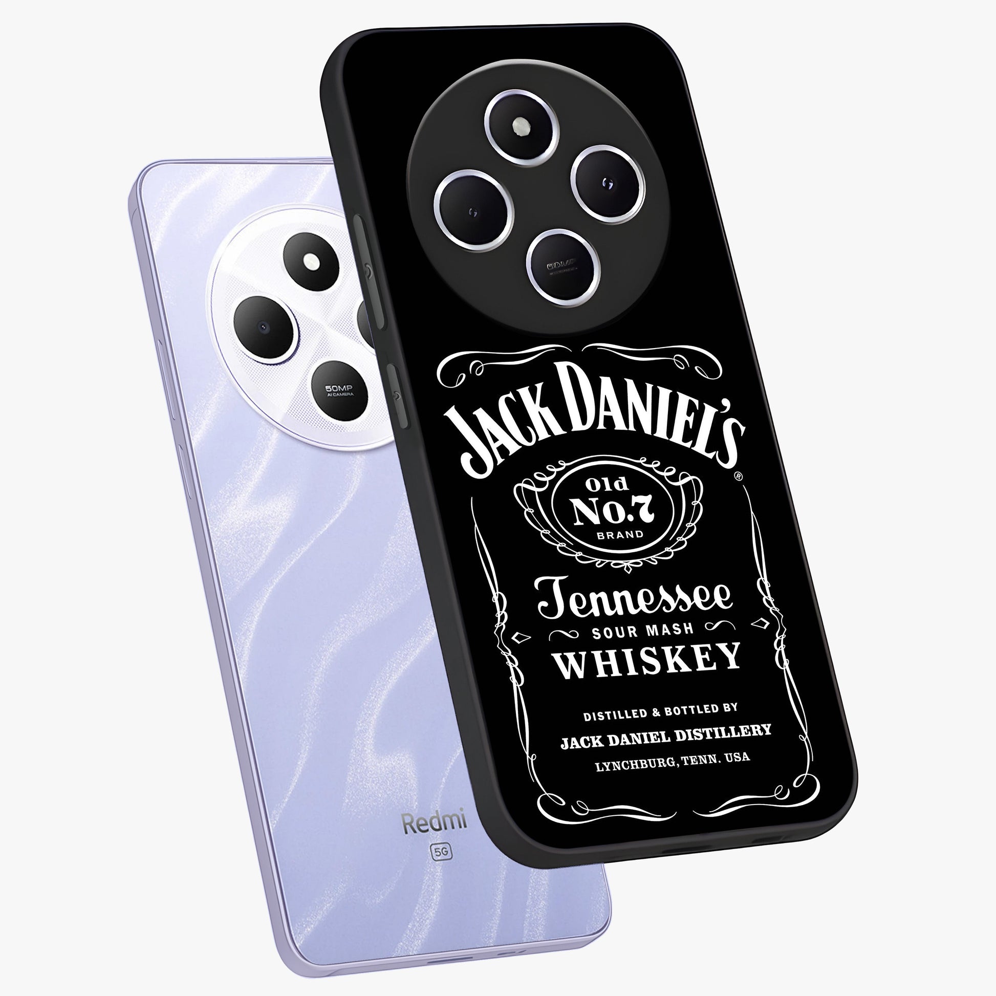 Vintage Whiskey Heritage Glass Case displayed in angled mockup highlighting retro beverage themed design with heritage aesthetic.