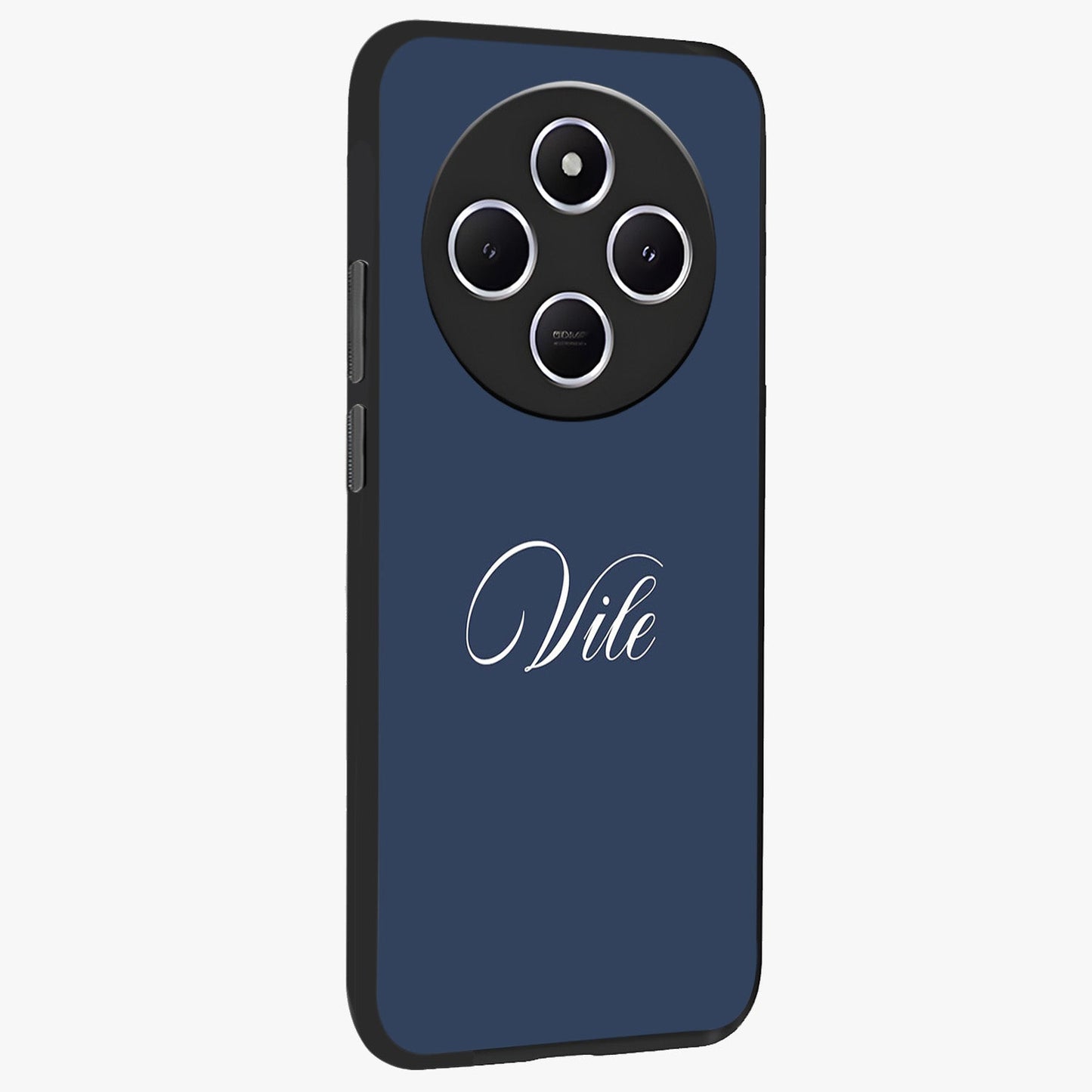 Blue Vintage Floral Pattern Glass Case displayed in angled mockup highlighting classic blue floral pattern and retro aesthetic design.