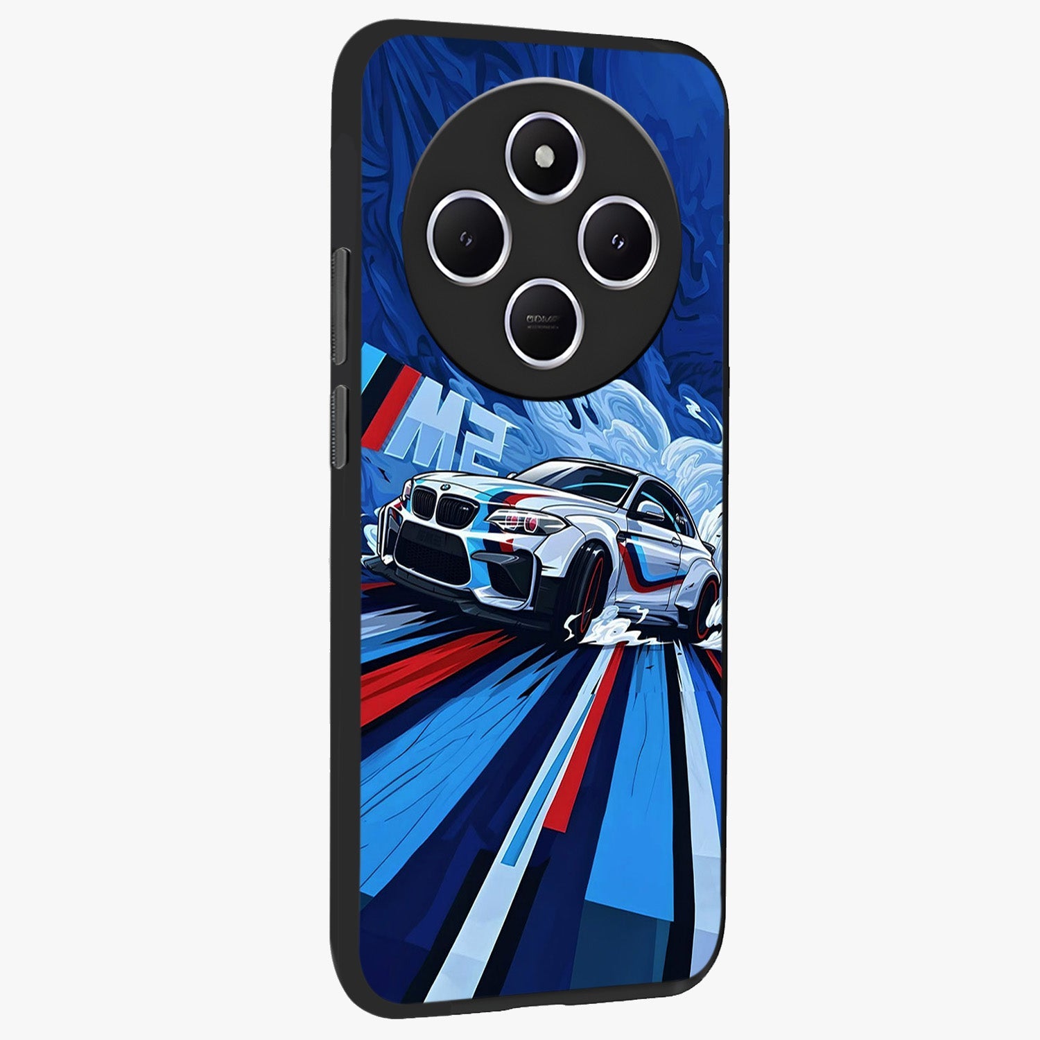 Drift Power Rush Glass Case upright view showcasing high speed racing artwork with bold automotive theme.