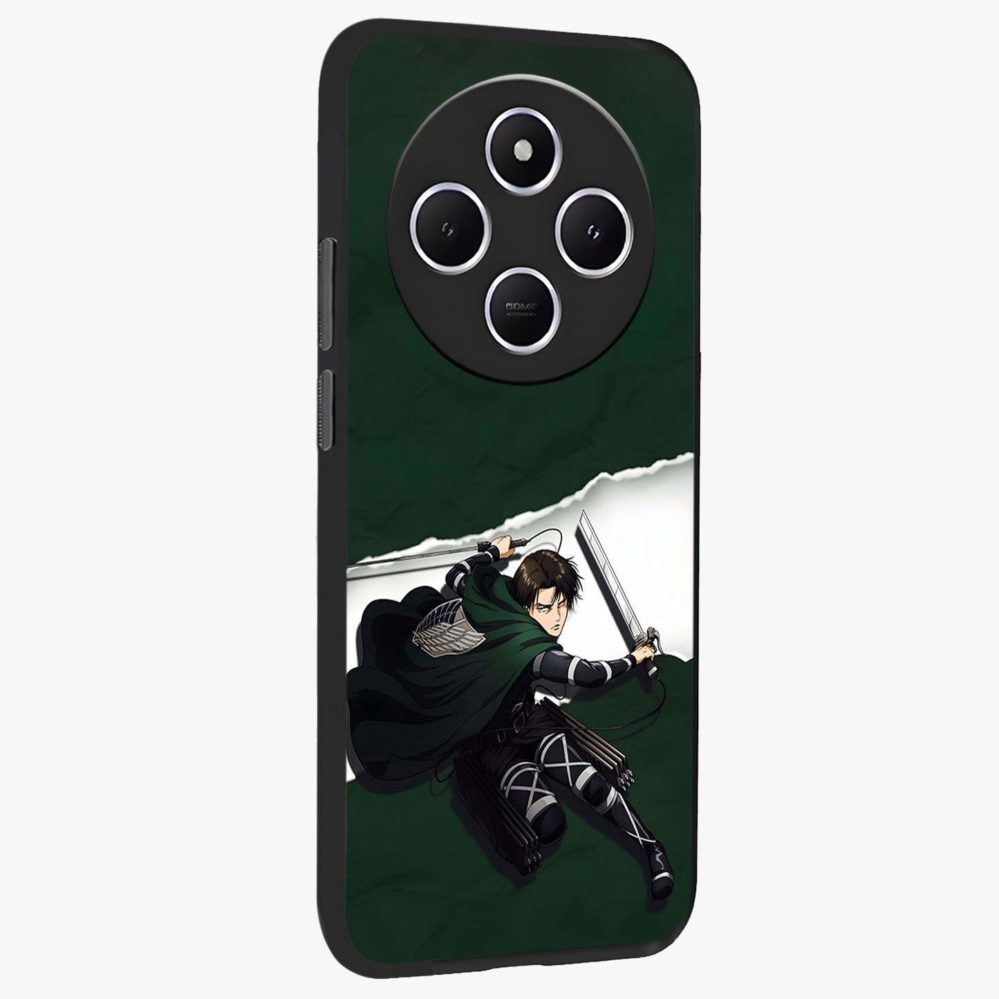 Emerald War Vanguard Glass Case upright view showcasing dramatic warrior artwork with bold fantasy theme.