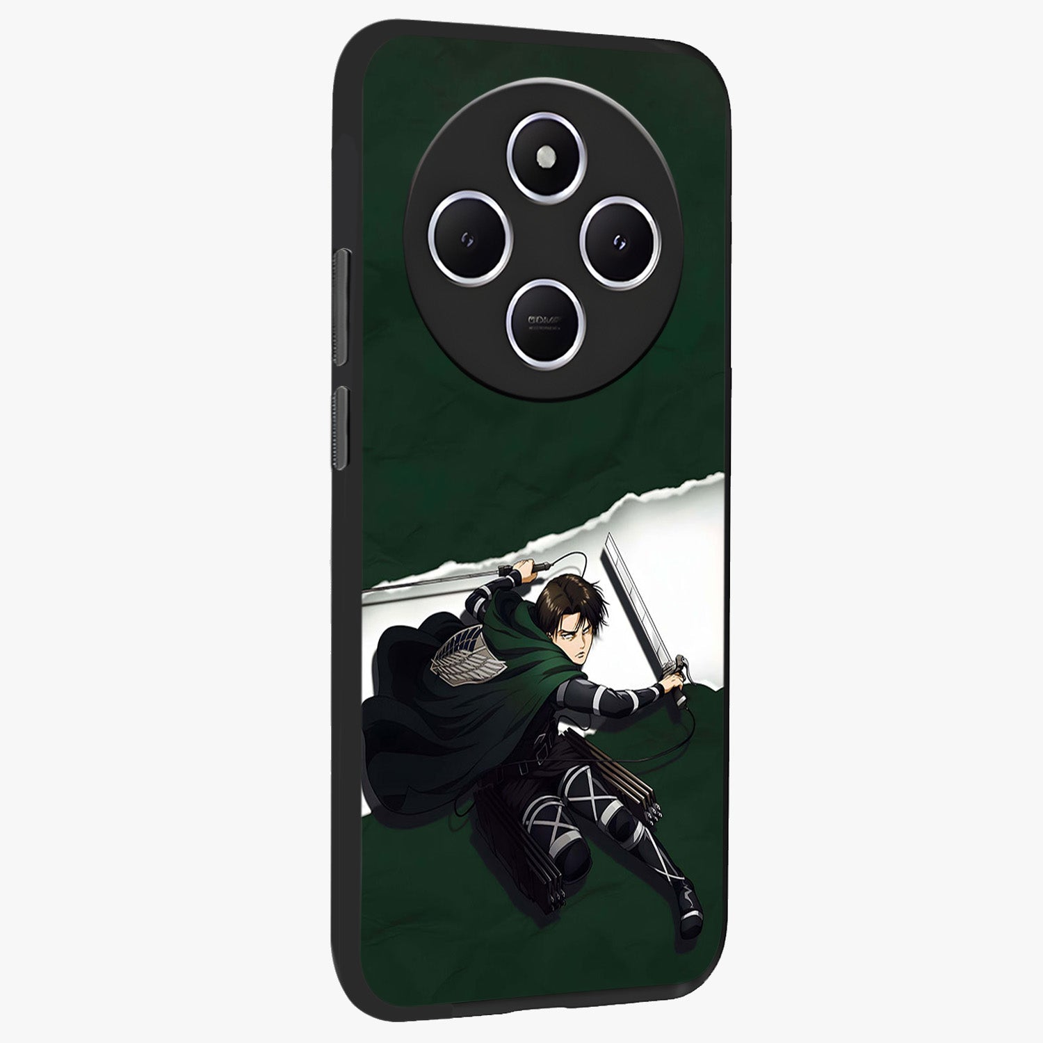 Emerald War Vanguard Glass Case upright view showcasing dramatic warrior artwork with bold fantasy theme.