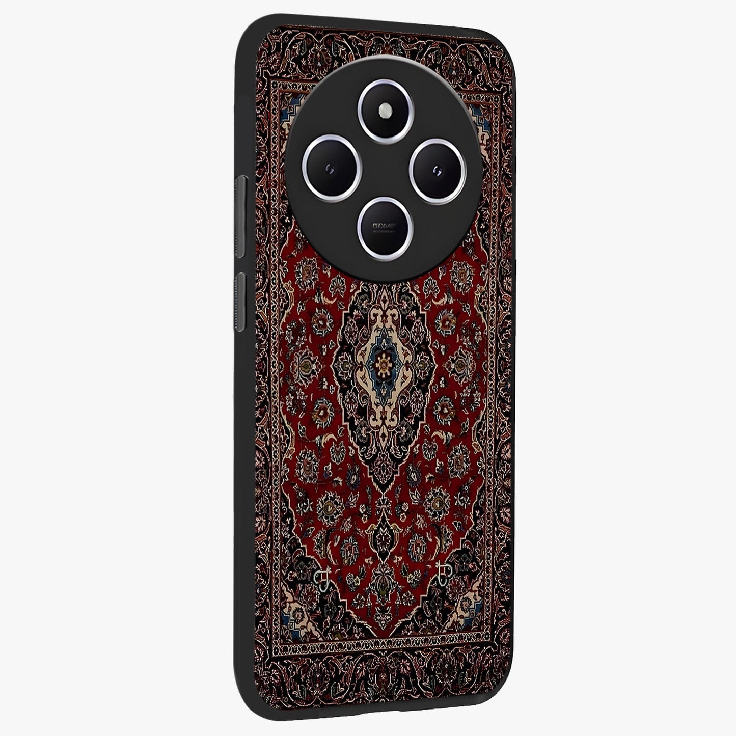 Heritage Carpet Royale Glass Case upright view showcasing detailed ornamental artwork with luxurious traditional theme.