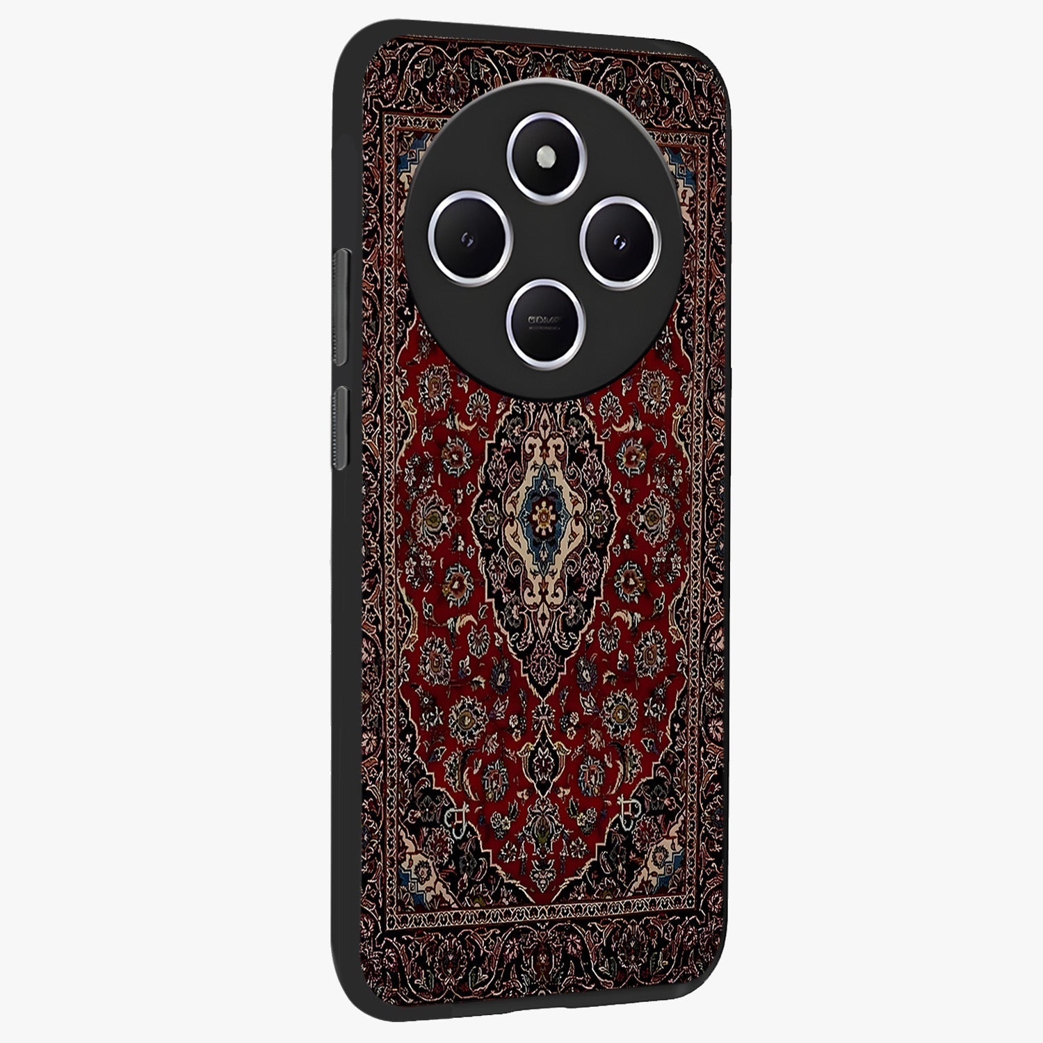 Heritage Carpet Royale Glass Case upright view showcasing detailed ornamental artwork with luxurious traditional theme.