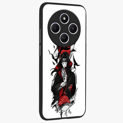 Itachi Limited Edition Naruto Anime Glass Case upright view showcasing intense anime artwork with powerful character theme.