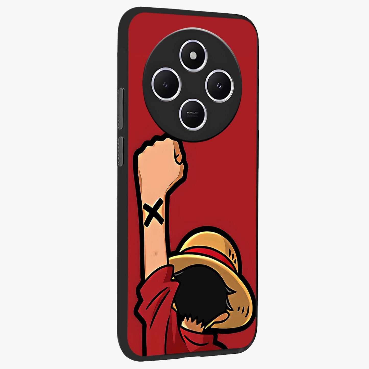 Luffy X Spirit Glass Case upright view showcasing striking anime artwork with adventurous character theme.