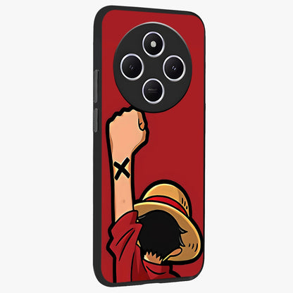Luffy X Spirit Glass Case upright view showcasing striking anime artwork with adventurous character theme.