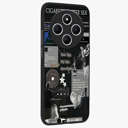 Midnight Love Echo Glass Case upright view showcasing expressive romantic artwork with dreamy midnight theme.