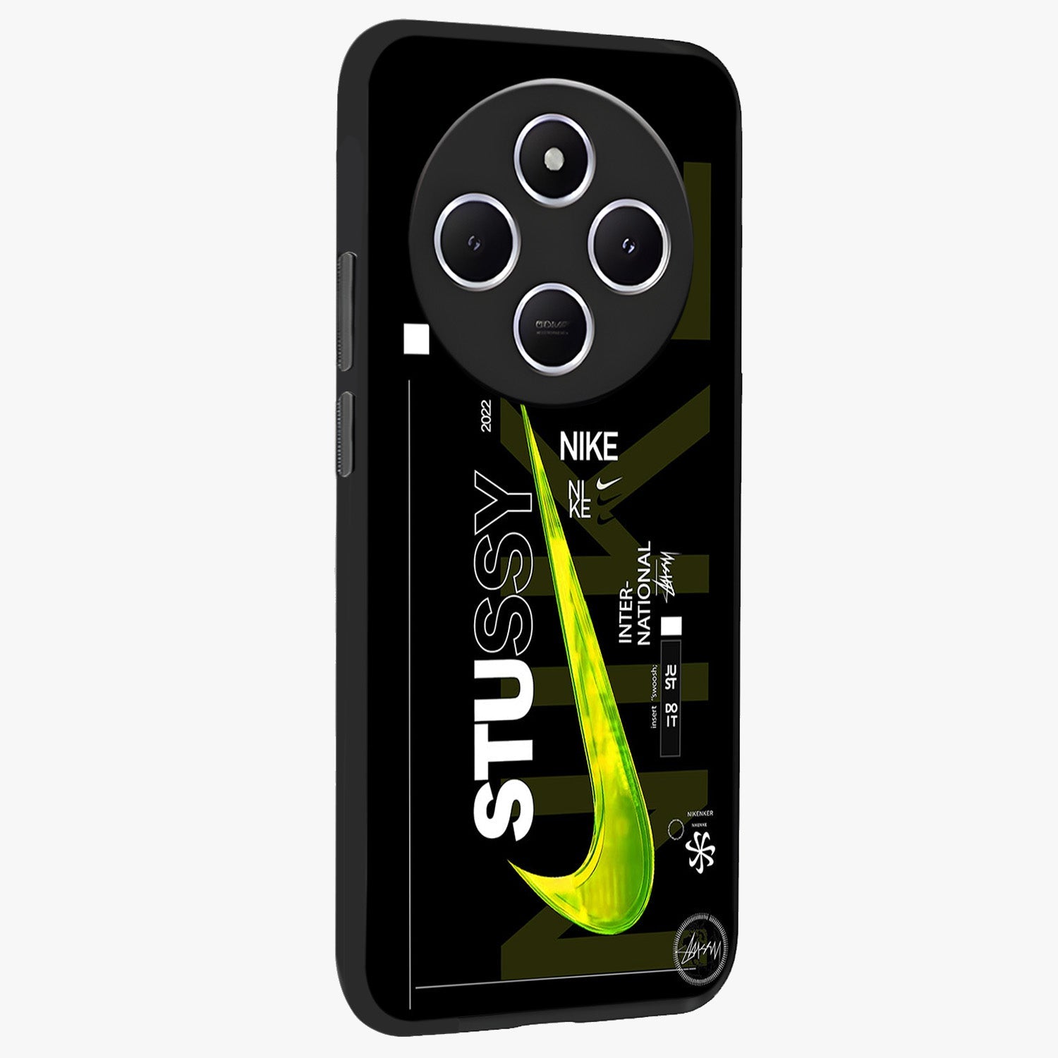 Neon Street Edition Glass Case upright view showcasing colorful neon artwork with modern street culture theme.