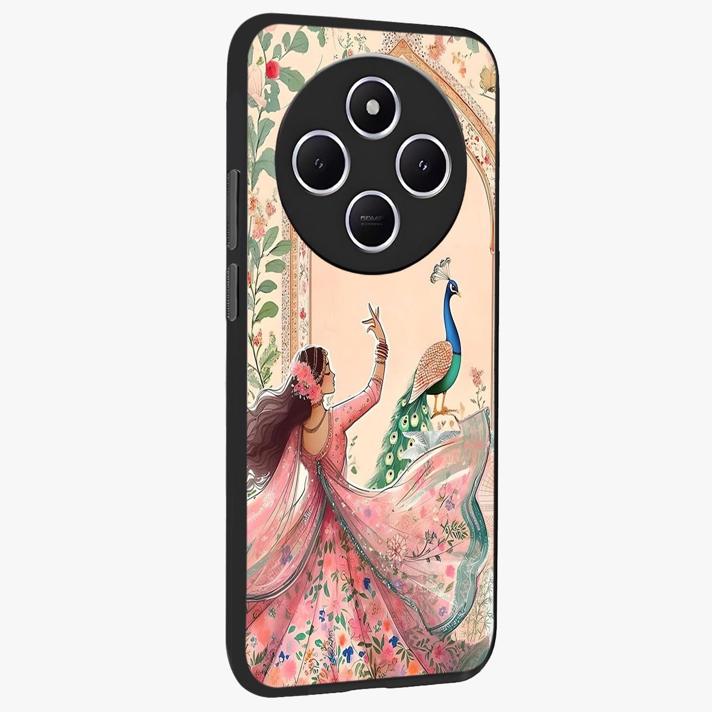 Royal Grace Muse Glass Case upright view showcasing stylish artistic artwork with sophisticated royal theme.