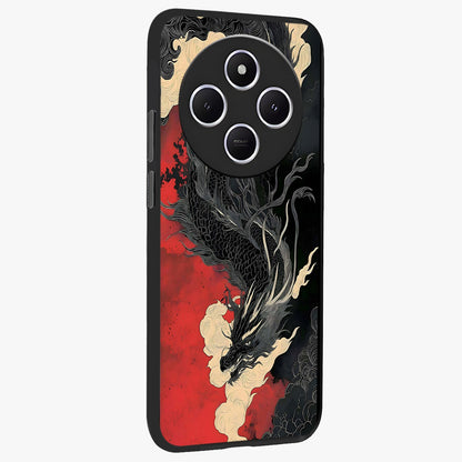 Shadow Dragon Fury Glass Case upright view showcasing intense dragon artwork with dramatic shadow theme.